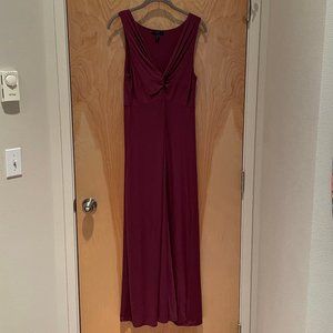 J. Crew deep plum/purple sleeveless knit twist-bodice maxi dress size M - EUC